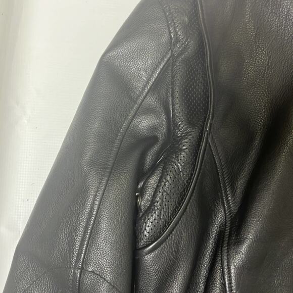 NWOT LEATHER BIKER JACKET SIZE XL - Picture 5 of 15